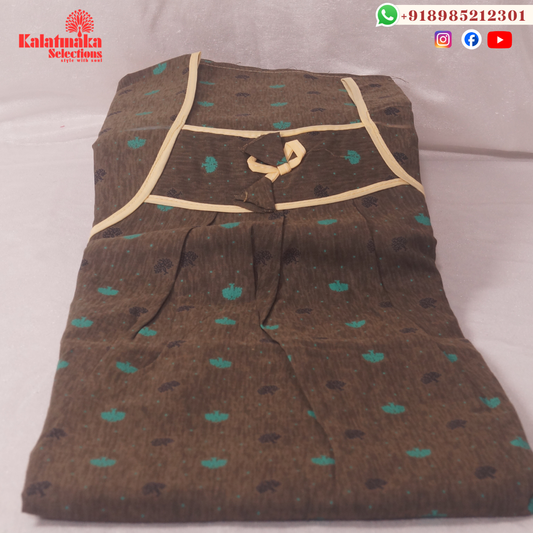 Bright And Dark Brown Color Pure Cotton Nightie