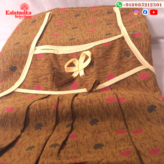 Bright And Dark Mustard Color Pure Cotton Nightie