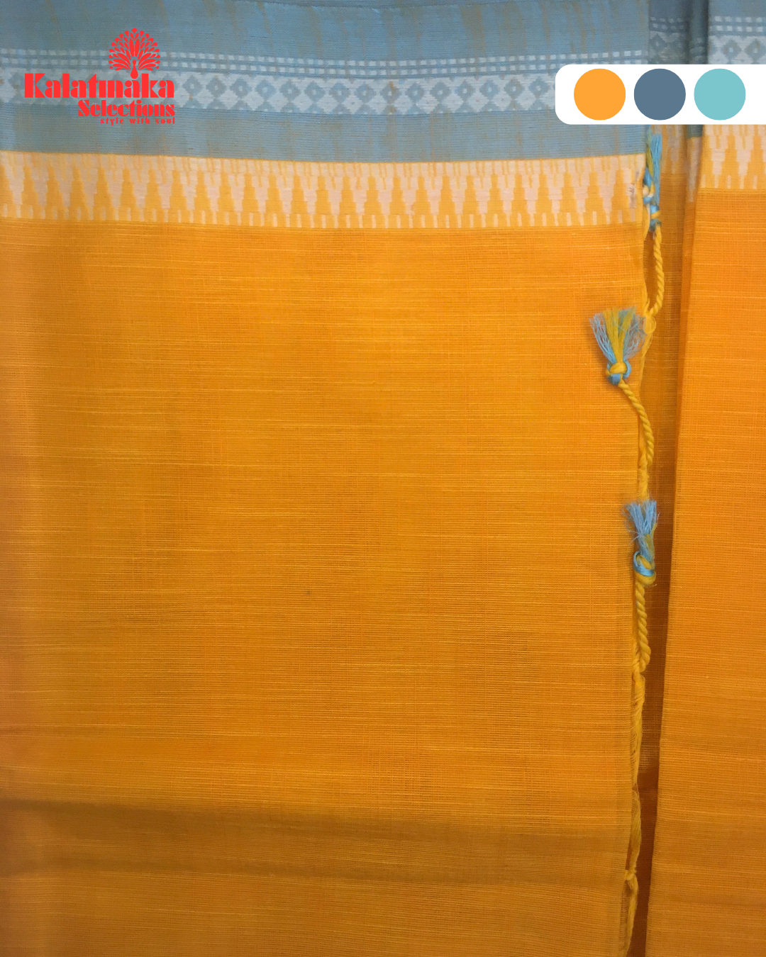 Turmeric Yellow Cotton Pure Saree