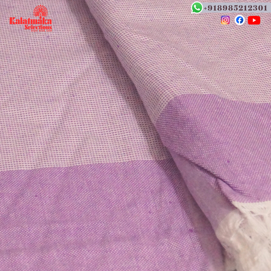 Classic Indian Pure Cotton Towels – Light Purple and Purple with Tassels (30x60)