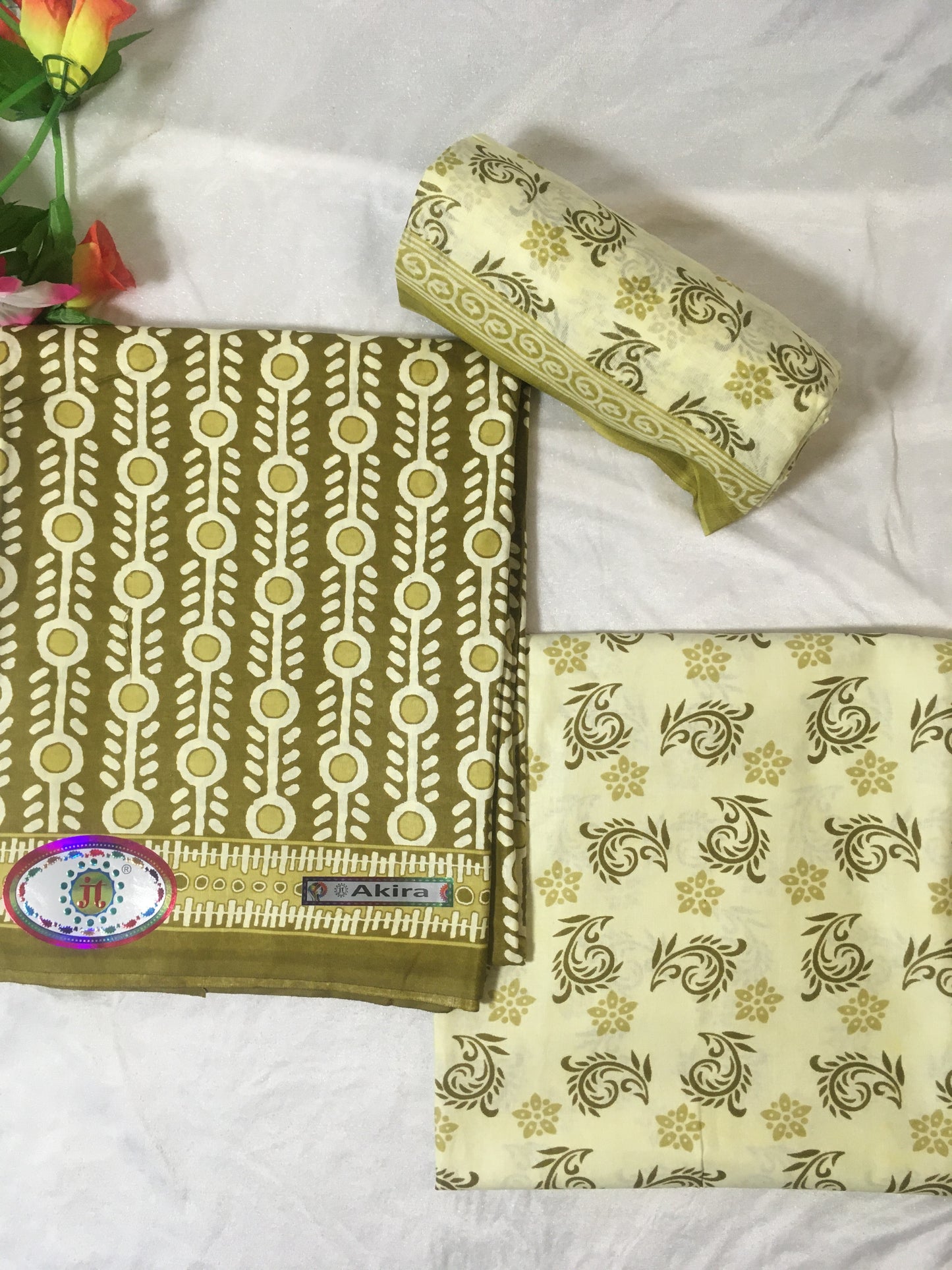 Muesli Color Pure Cotton Dress Material