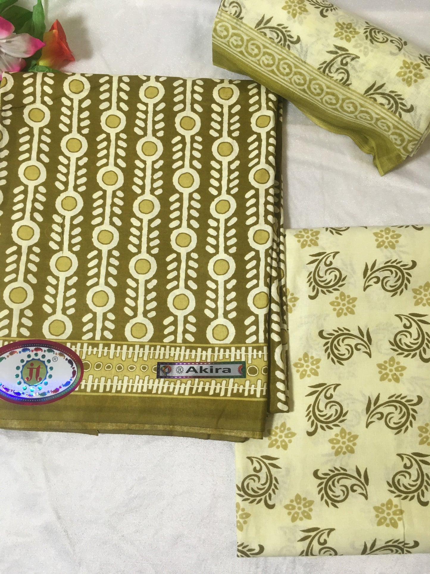 Muesli Color Pure Cotton Dress Material