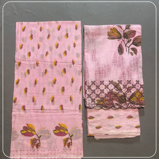 Pink Light Weight Pure Cotton with all over Design