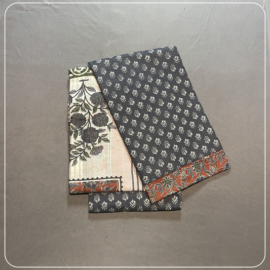 Grey Simple Butta Handloom cotton with all over design