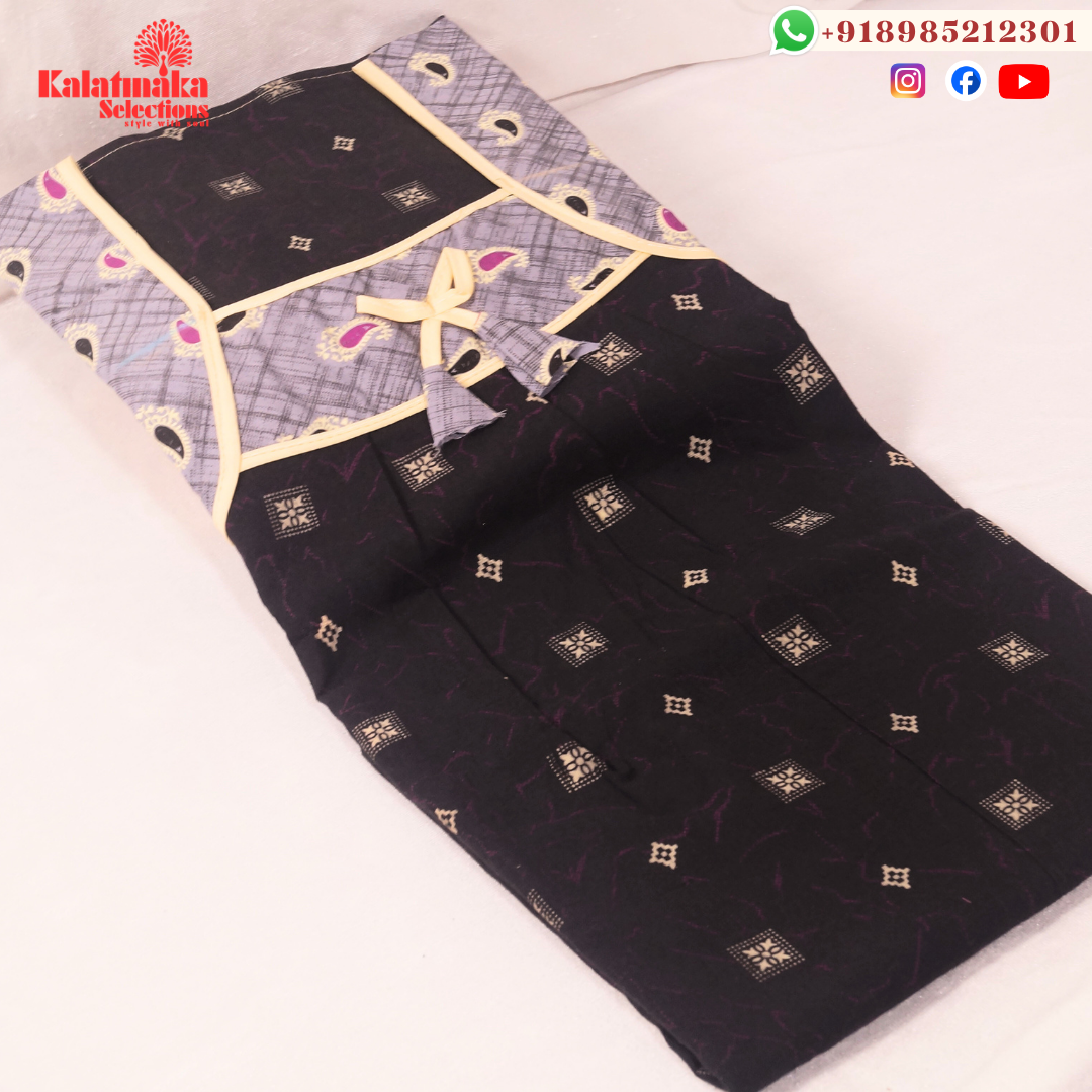 Bright And Dark Black Color Pure Cotton Nightie