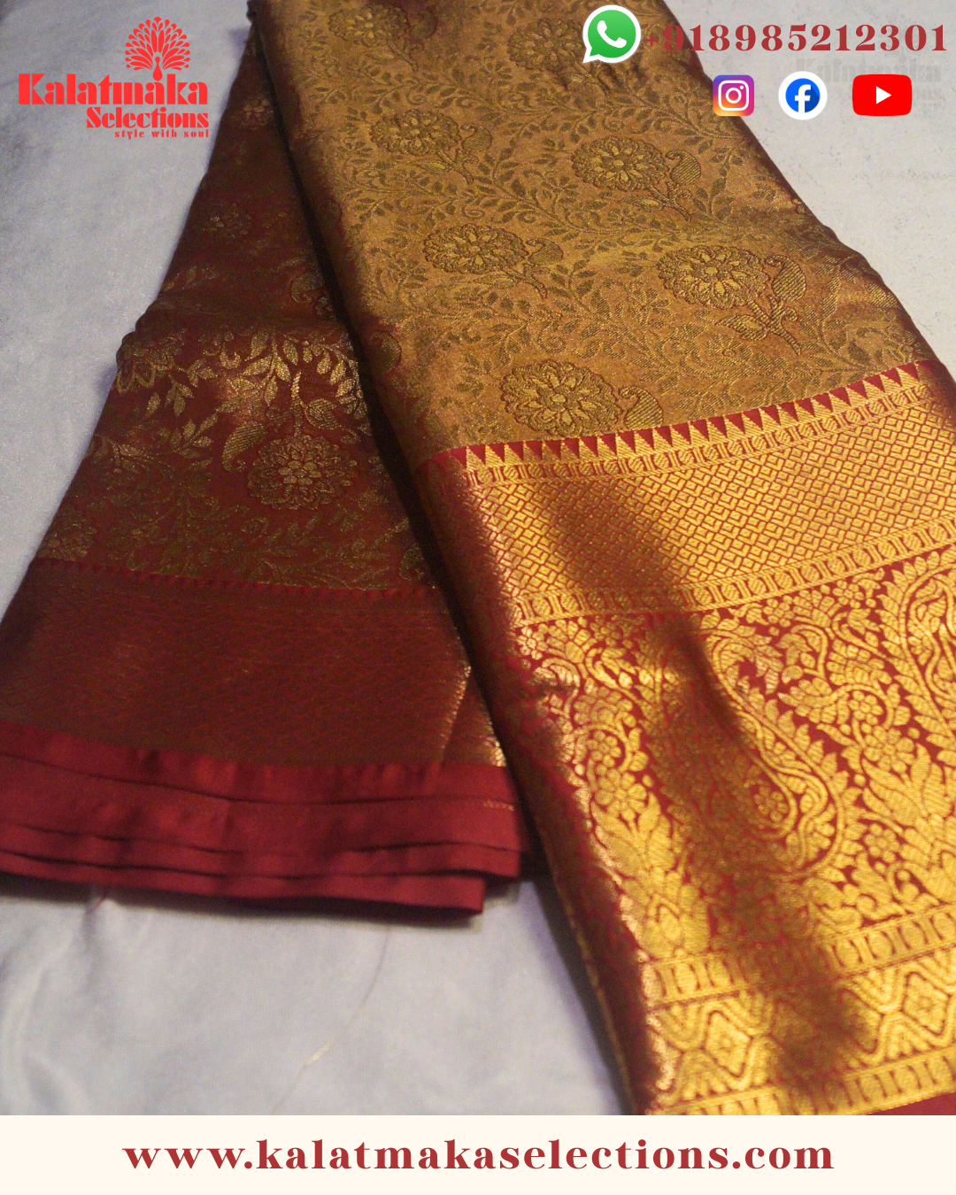 Mustard Yellow Kanchi padia pattu saree with bridal design and contrast matching border
