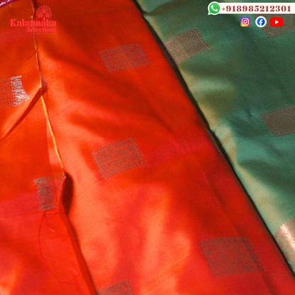 Green Uppada Soft Pattu Saree with all over Boota Design and Purple Mix Border with Tussels