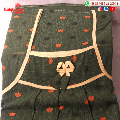 Bright And Dark Green Color Pure Cotton Nightie