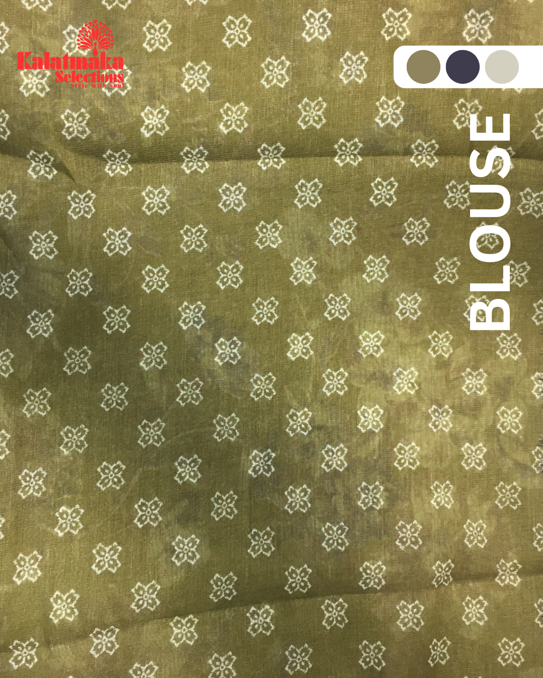 Olive Green Design Linen Fancy Saree