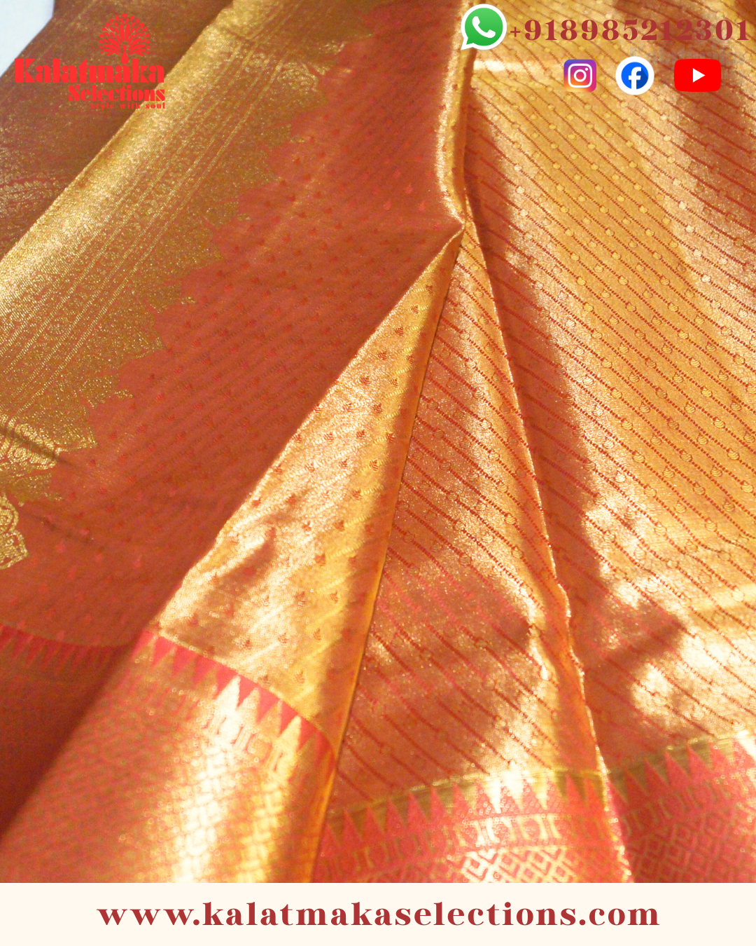 Mustard Yellow Kanchi padia pattu saree with bridal design and contrast matching border