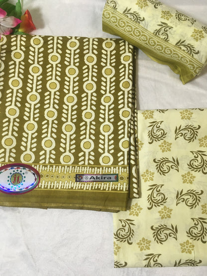 Muesli Color Pure Cotton Dress Material